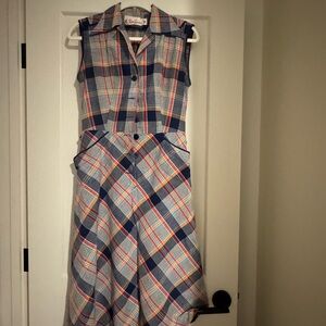 Vintage! Plaid Sleeveless Dress